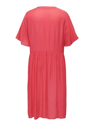 TULA BUTTON MIDI DRESS (TEABERRY)