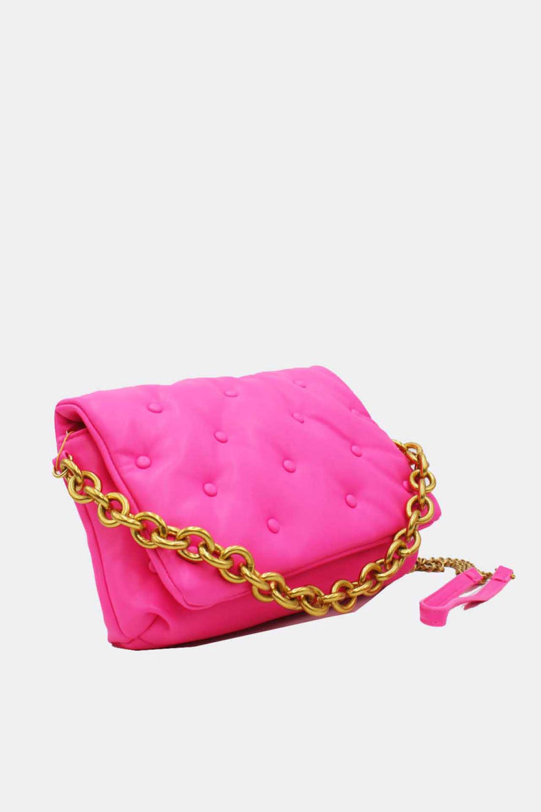 Gloria Quilted Handbag (Rose Pink)