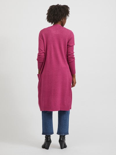 SIAN LONGLINE CARDIGAN (MAGENTA HAZE)