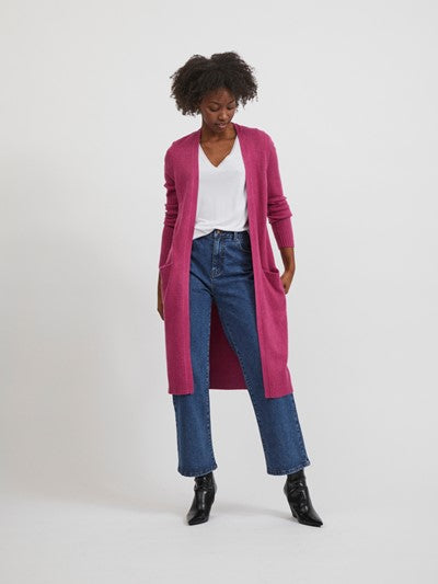 SIAN LONGLINE CARDIGAN (MAGENTA HAZE)