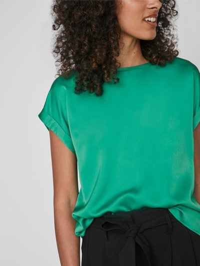 ELLE SATIN TOP (GREEN)