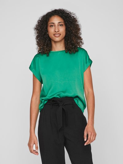 ELLE SATIN TOP (GREEN)