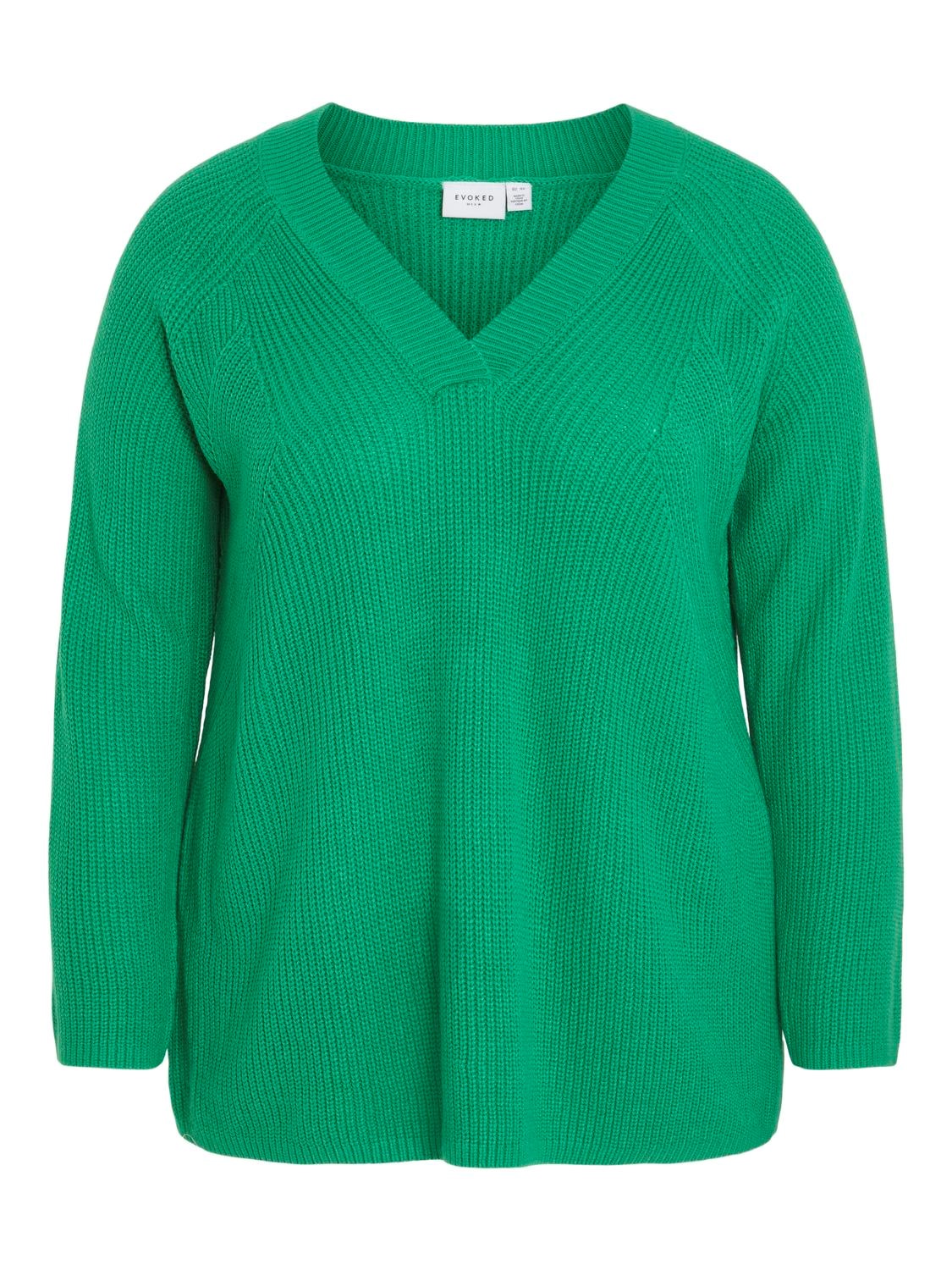 Vioa V-Neck Jumper (Bright Green)