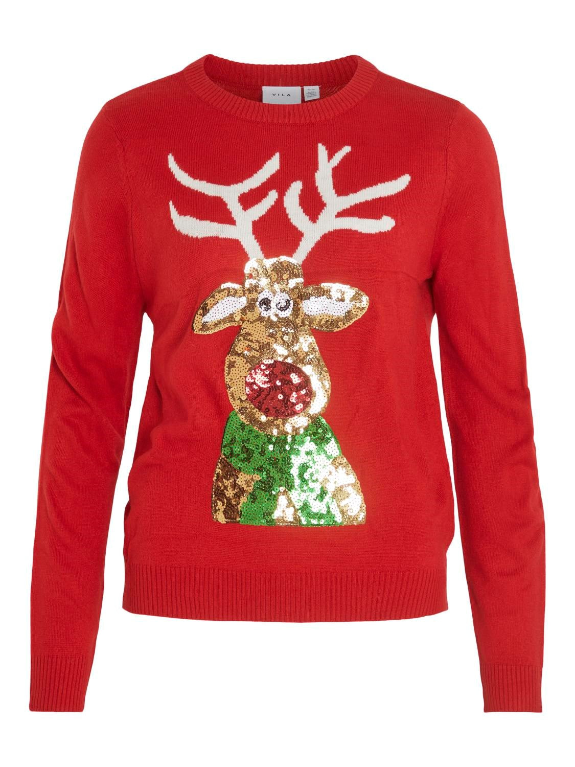 Rudolph Christmas Sequin Jumper (Red)