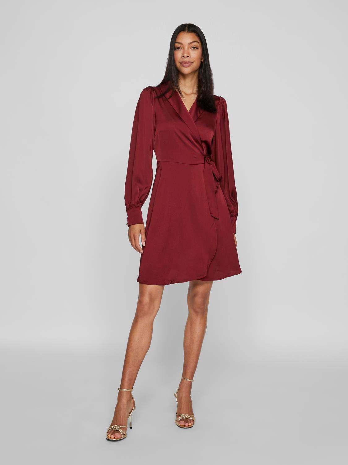 Vienna Wrap Dress (Cabernet)