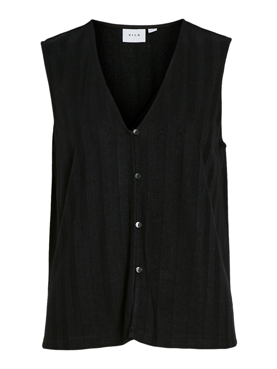 Lucea V-Neck Vest (Black)