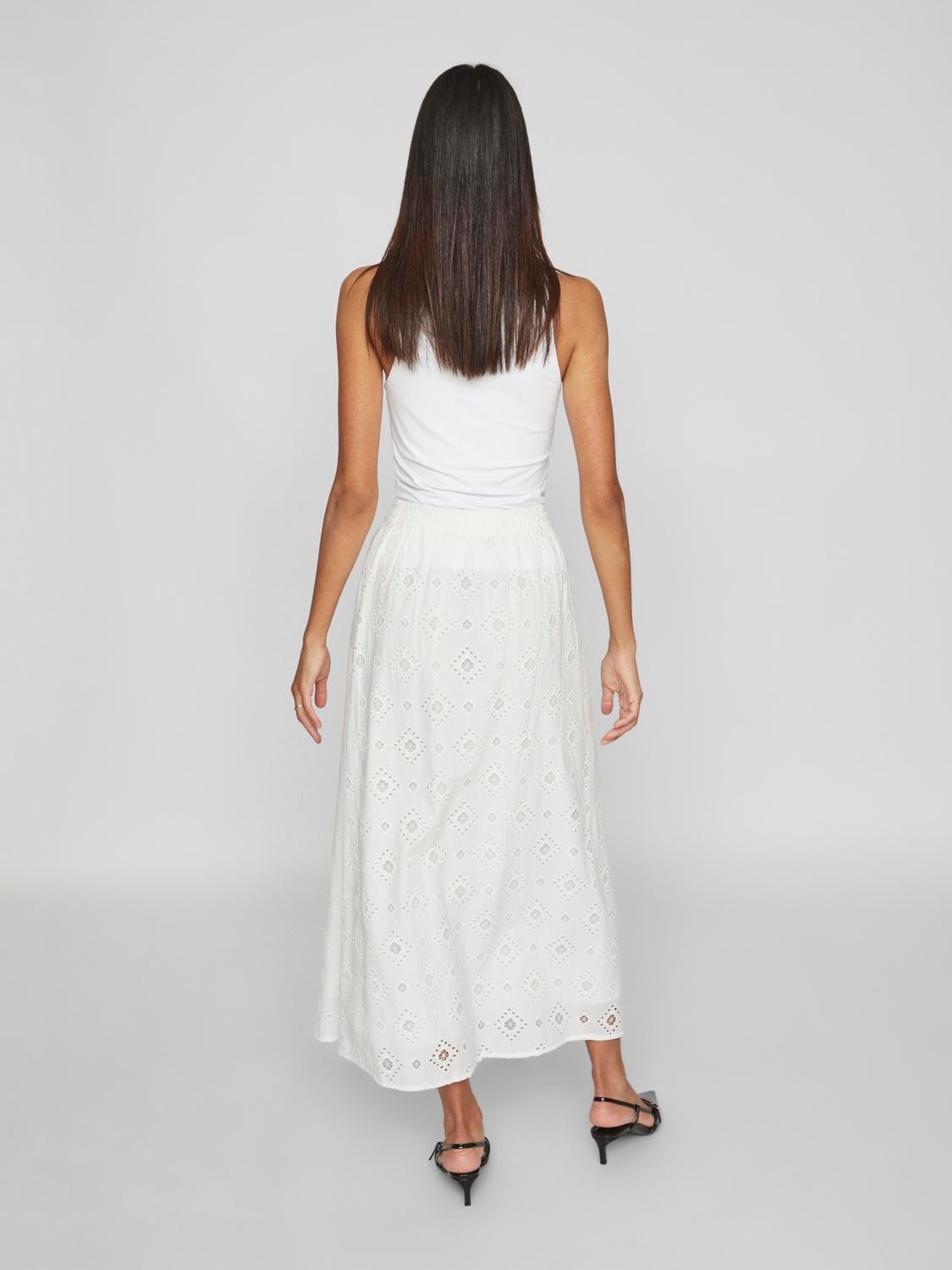 Alina High Waisted Maxi Skirt (Cloud Dancer)