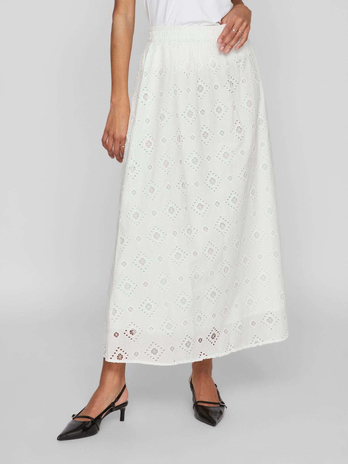 Alina High Waisted Maxi Skirt (Cloud Dancer)