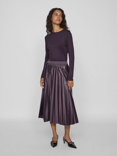 Andrea Pleated Skirt (Plum Perfect)