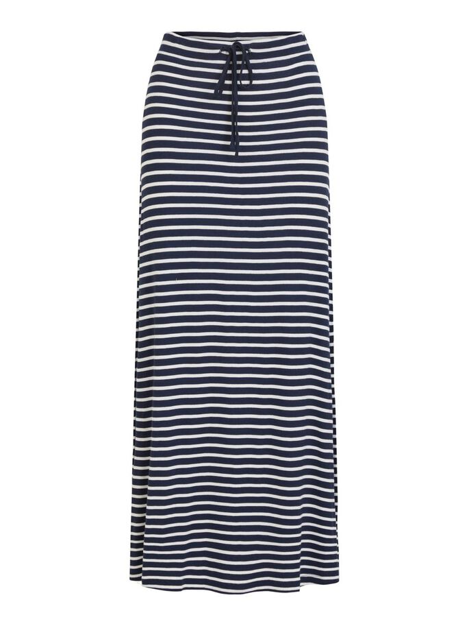 Hannah Maxi Skirt (Navy Stripe)