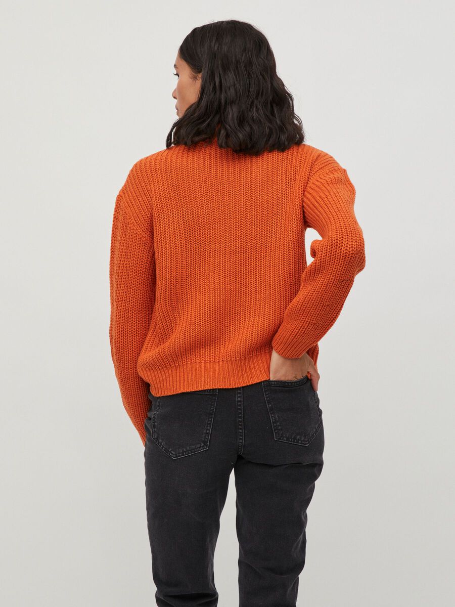 Viola High Neck Jumper Burnt Orange Love Cherish Jumper
