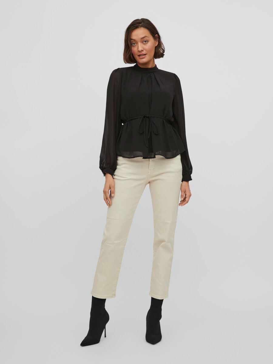 Rolina Tie Belt Top (Black)