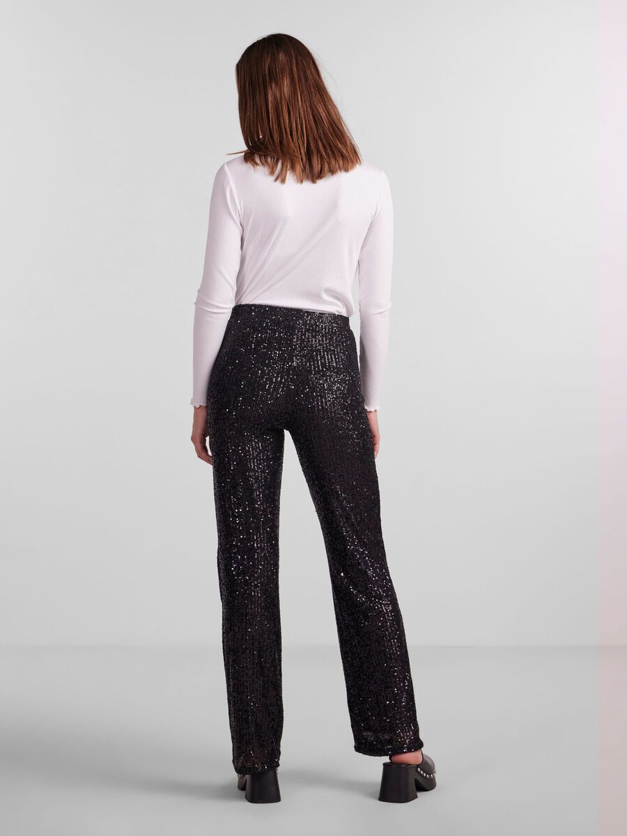 Elphia Wide-Leg Trousers (Black)