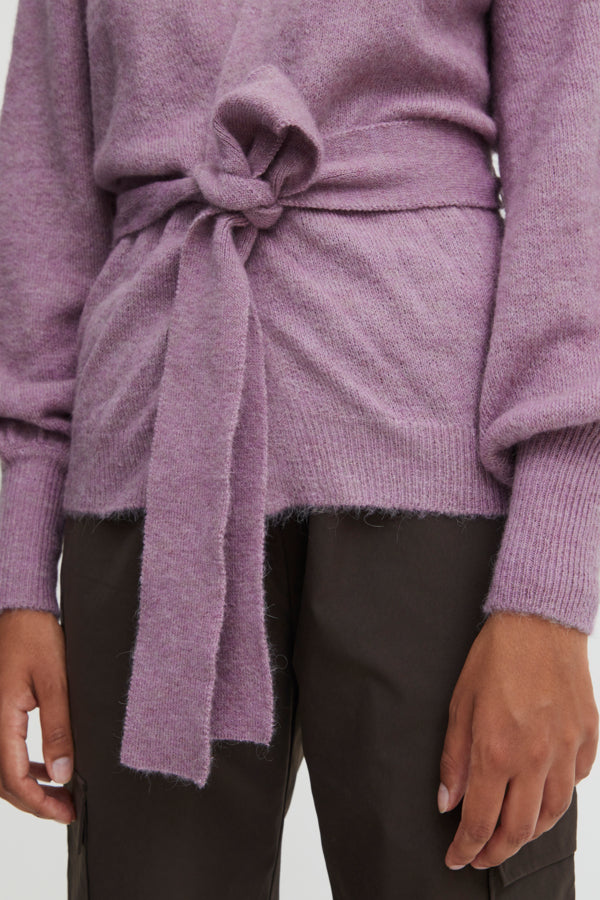 Randa Wrap Cardigan (Smokey Grape)