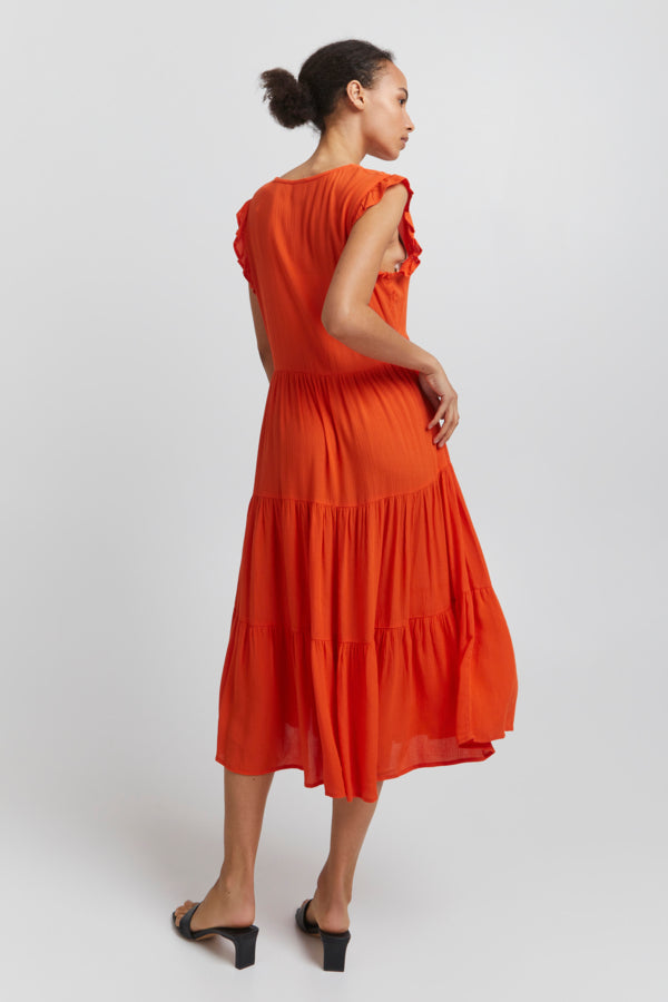 Marro Dress (Mandarin Red)