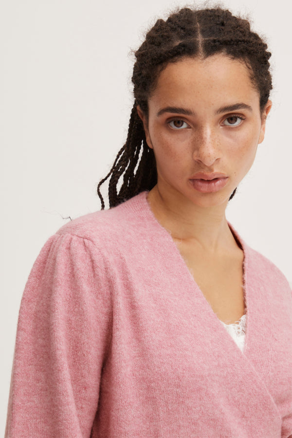 Holene Wrap Cardigan (Pink)