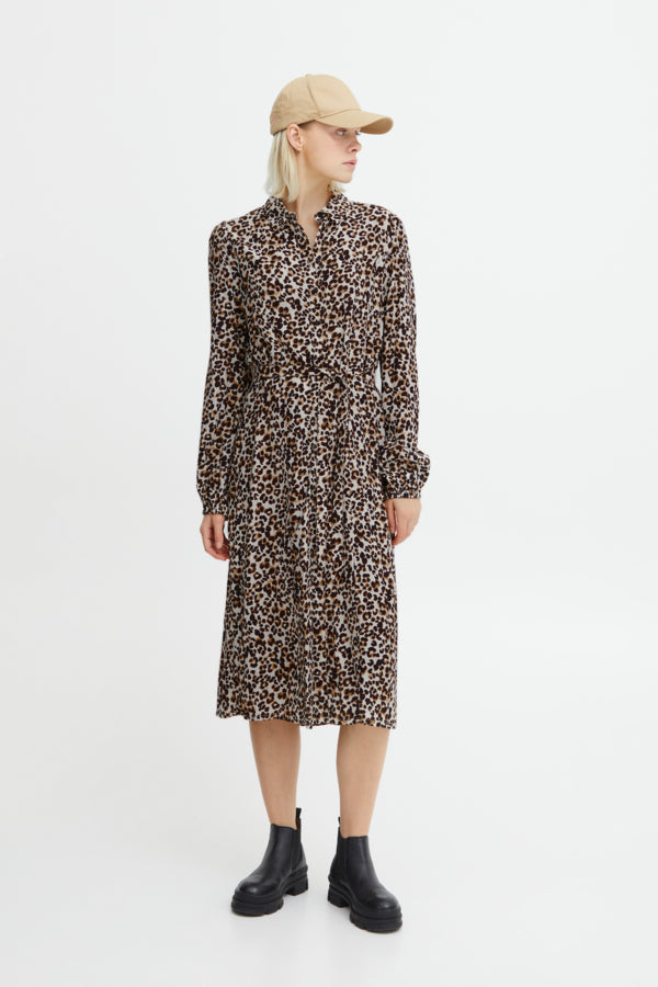 ELIMA SHIRT DRESS (LEO PRINT)