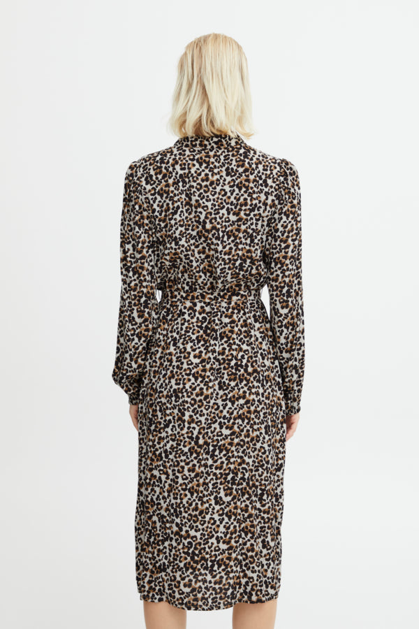 ELIMA SHIRT DRESS (LEO PRINT)