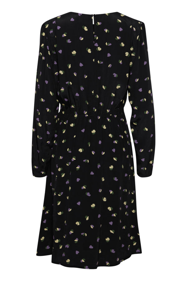 Heli Mini Dress (Black Floral)