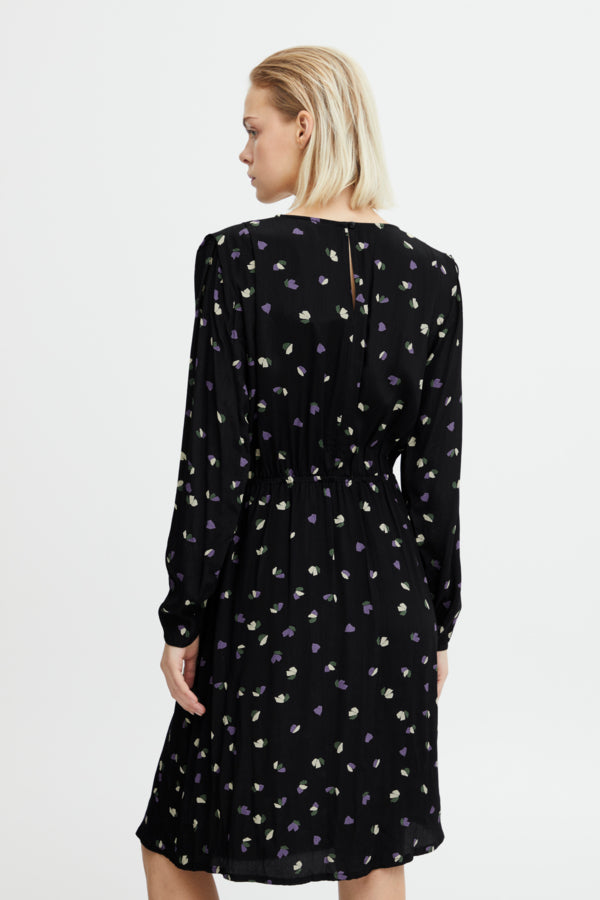 Heli Mini Dress (Black Floral)