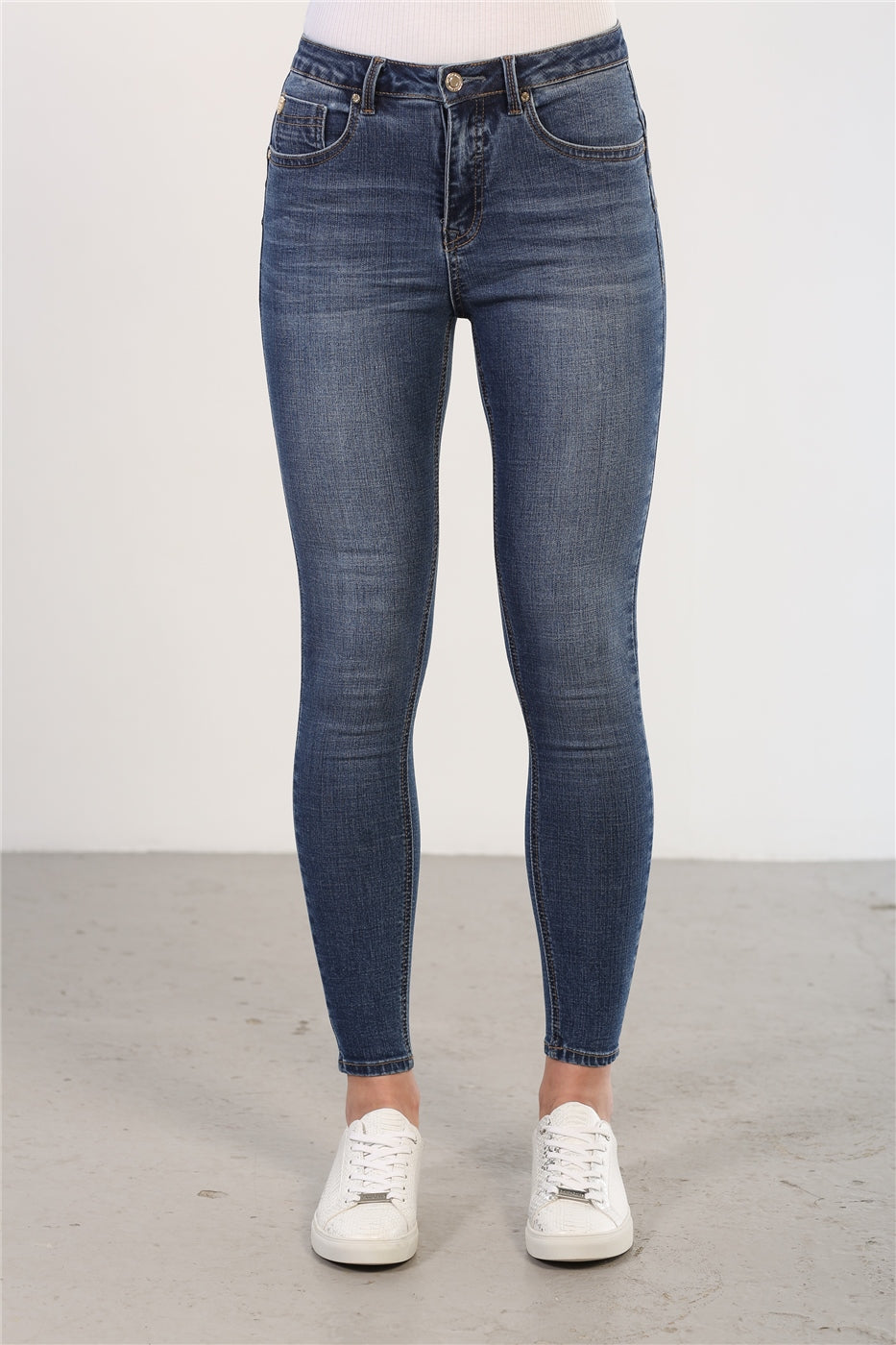 High waisted skinny jeans short leg hotsell