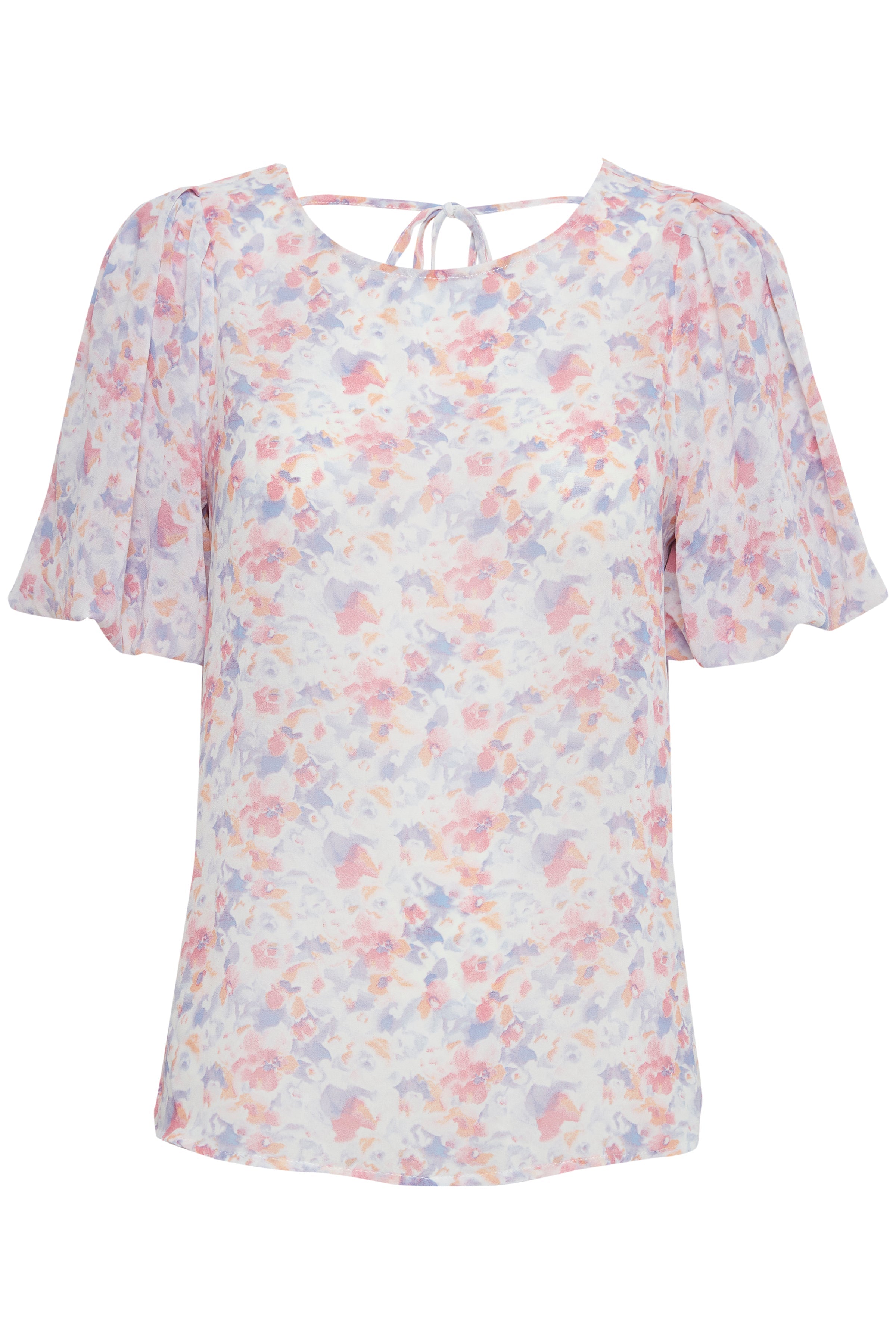 Elin Balloon Sleeve Top (Multi Cloud)