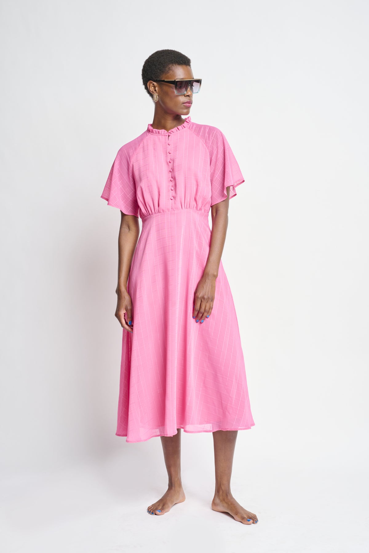 Anna Midi Dress (Pink)