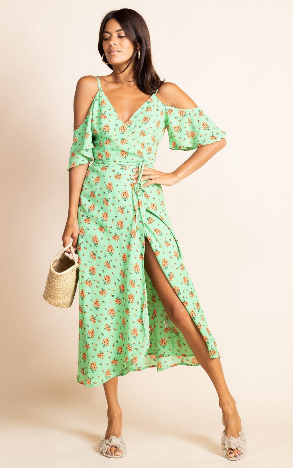 Dancing Leopard Ivy Dress Green Daisy