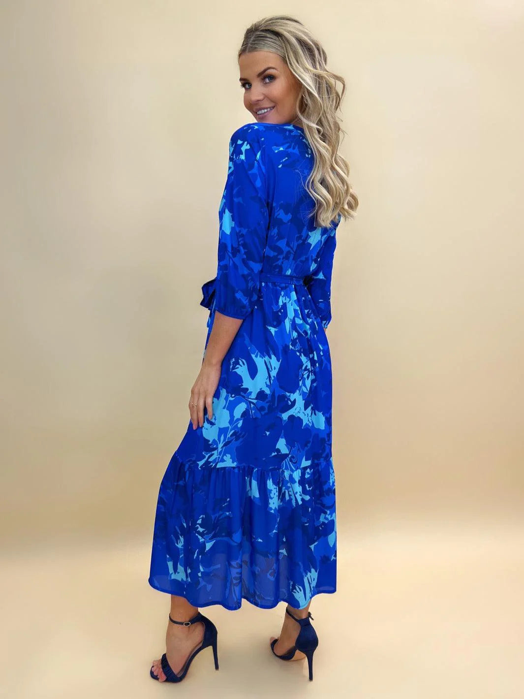 BOHO MIDI DRESS (BLUE/ROYAL BLUE)