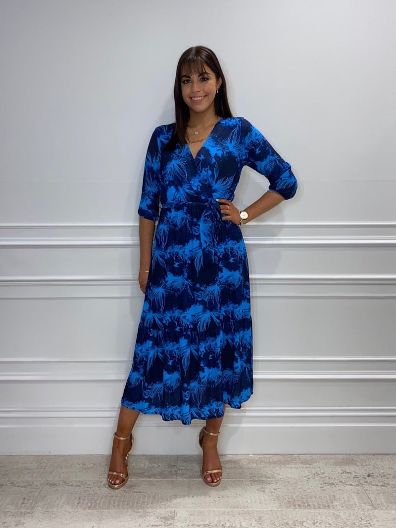 Boho Midi Dress (Blue/Navy)