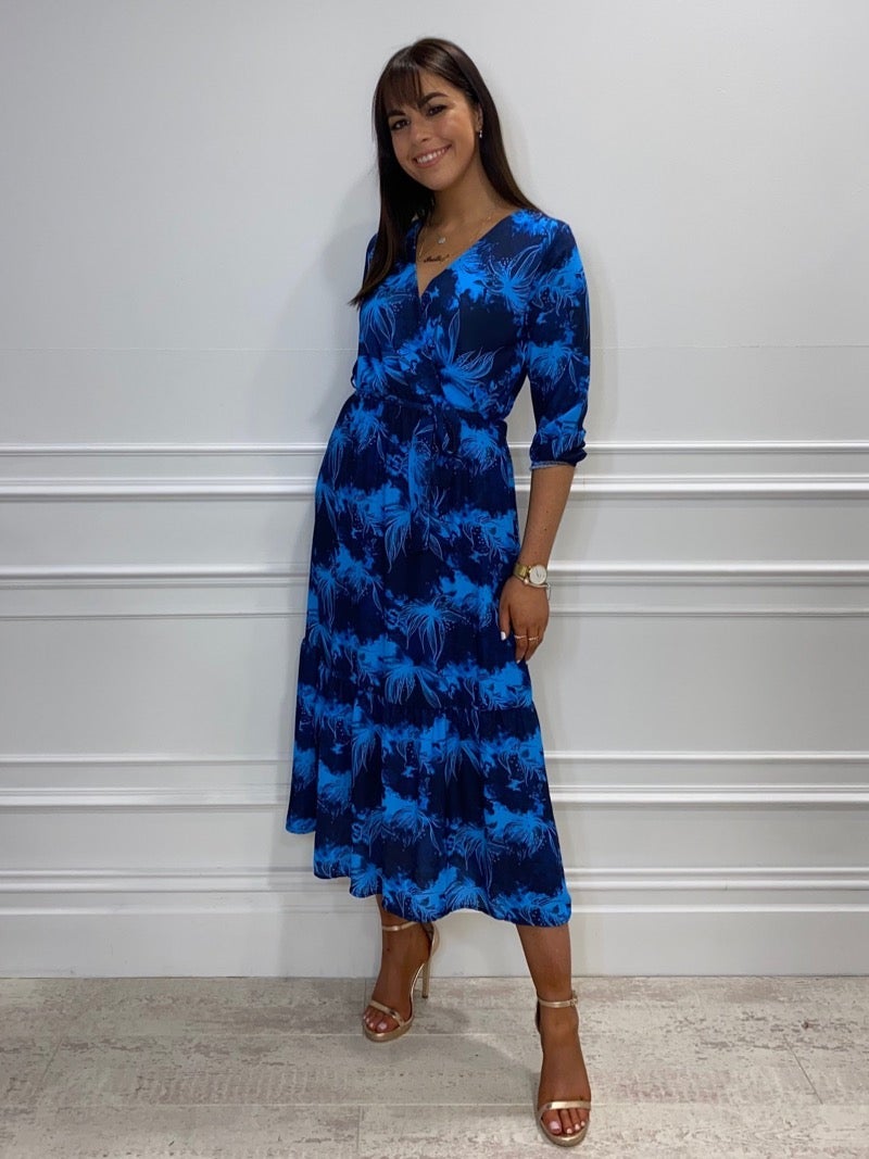 Boho Midi Dress (Blue/Navy)