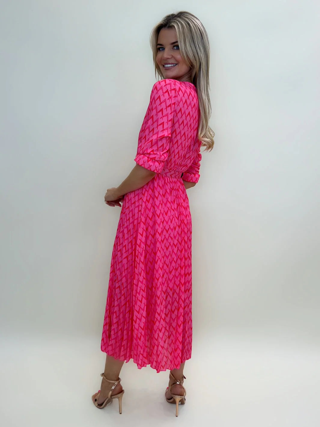 POSITANO MIDI DRESS (PINK)