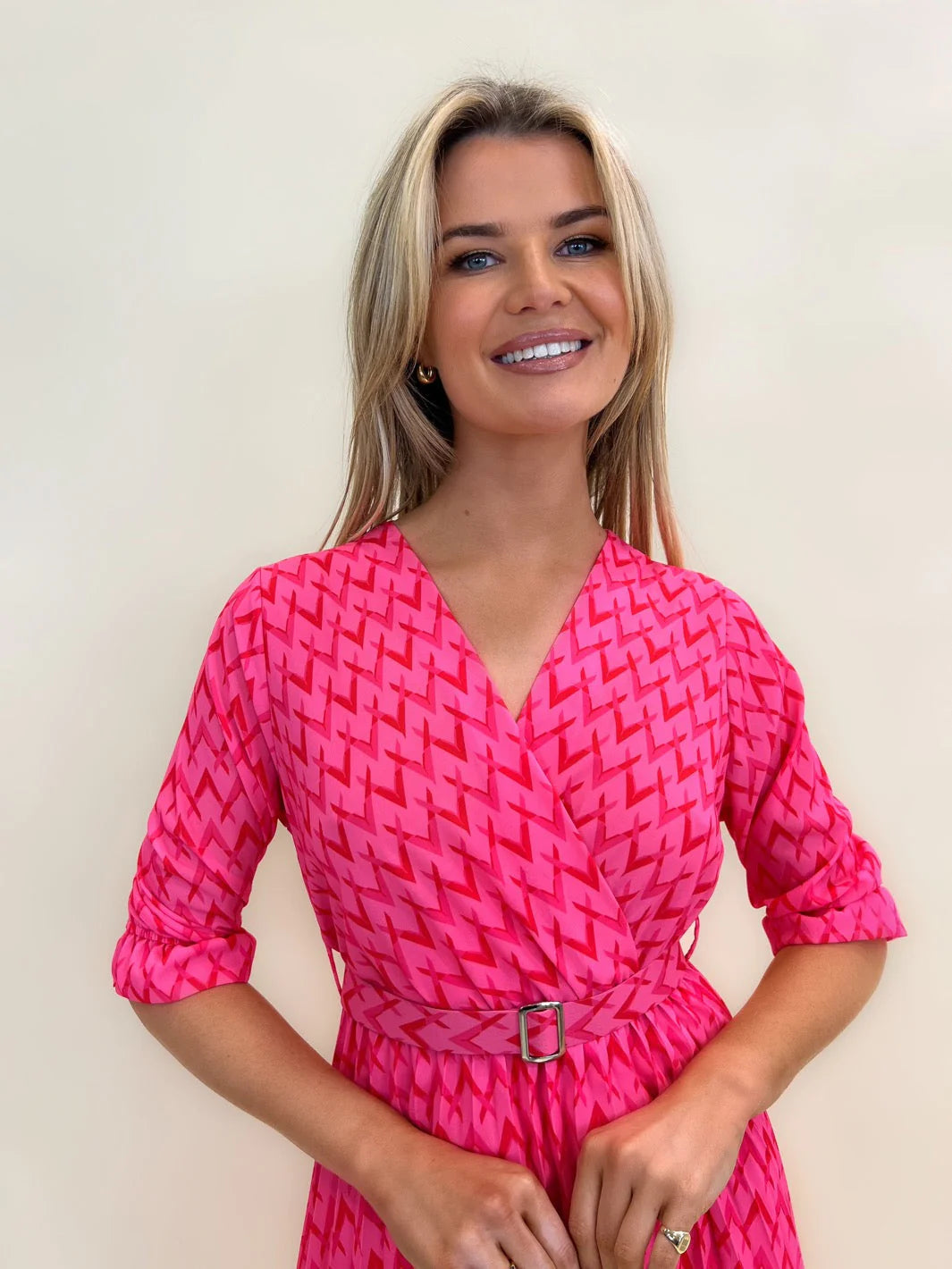 POSITANO MIDI DRESS (PINK)