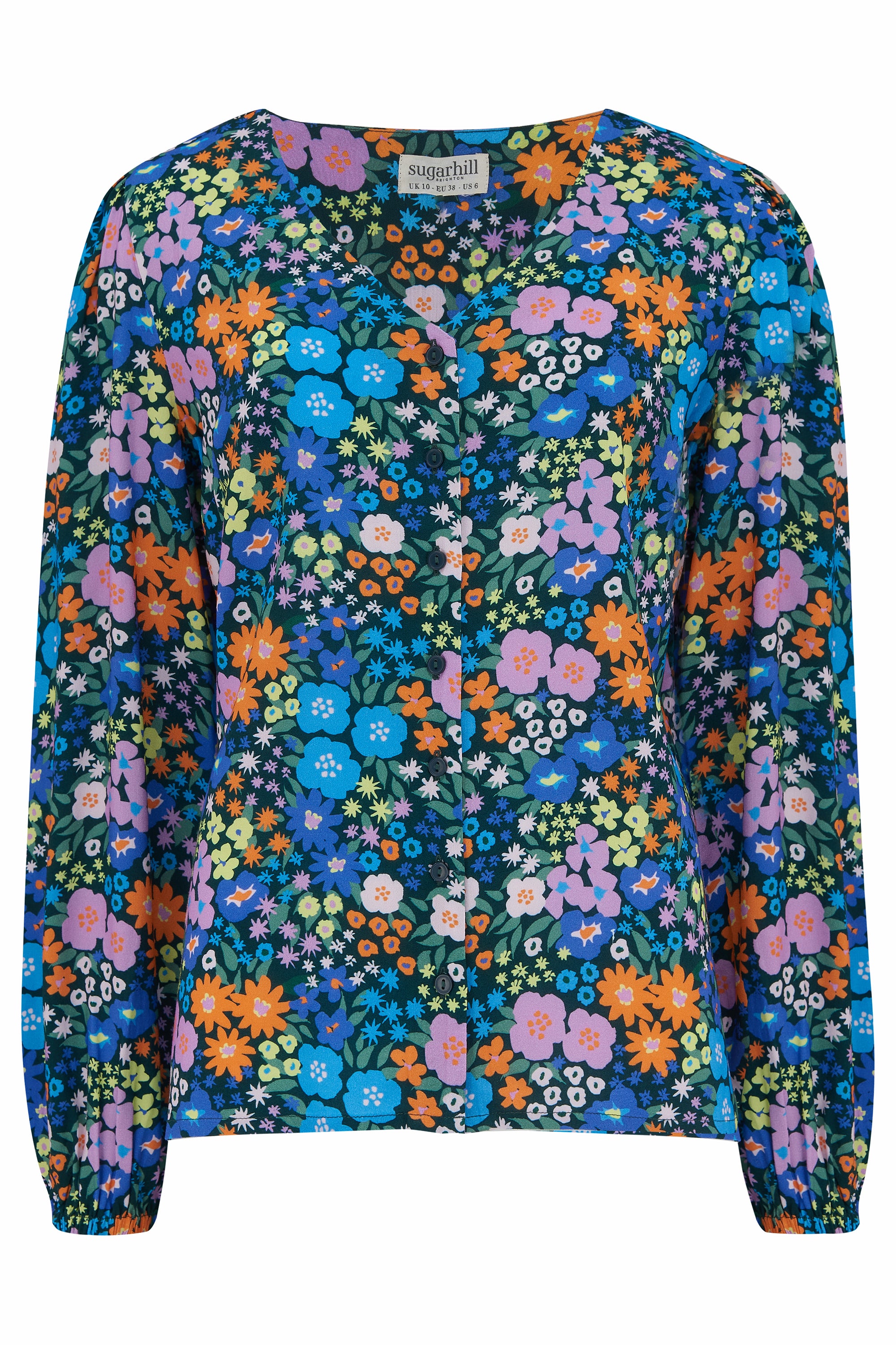 Imelda V-Neck Blouse - Multi, Busy Floral