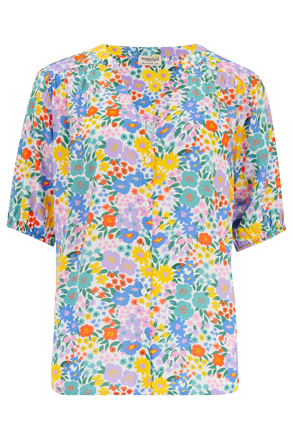 Connie Blouse - Multi, Busy Floral