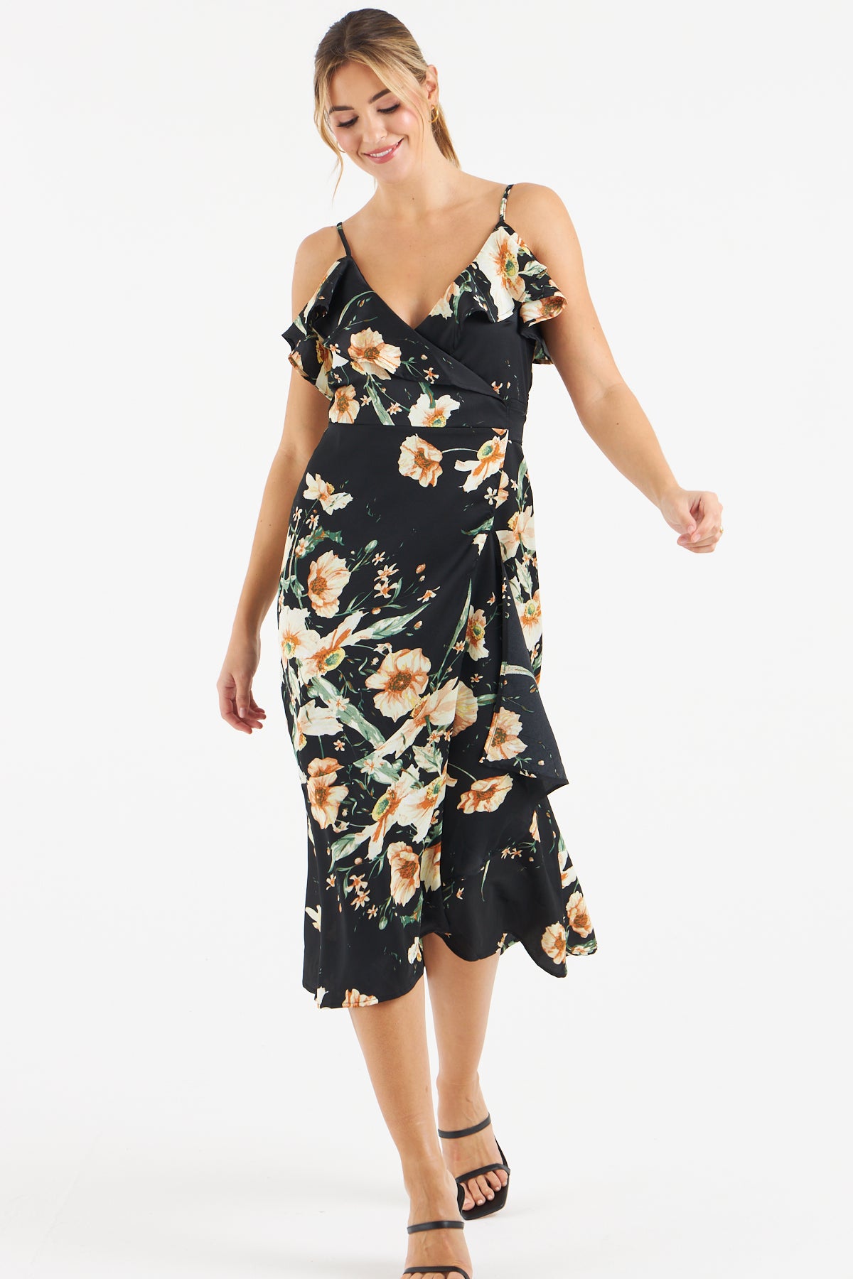 Lewie Wrap Dress (Black)