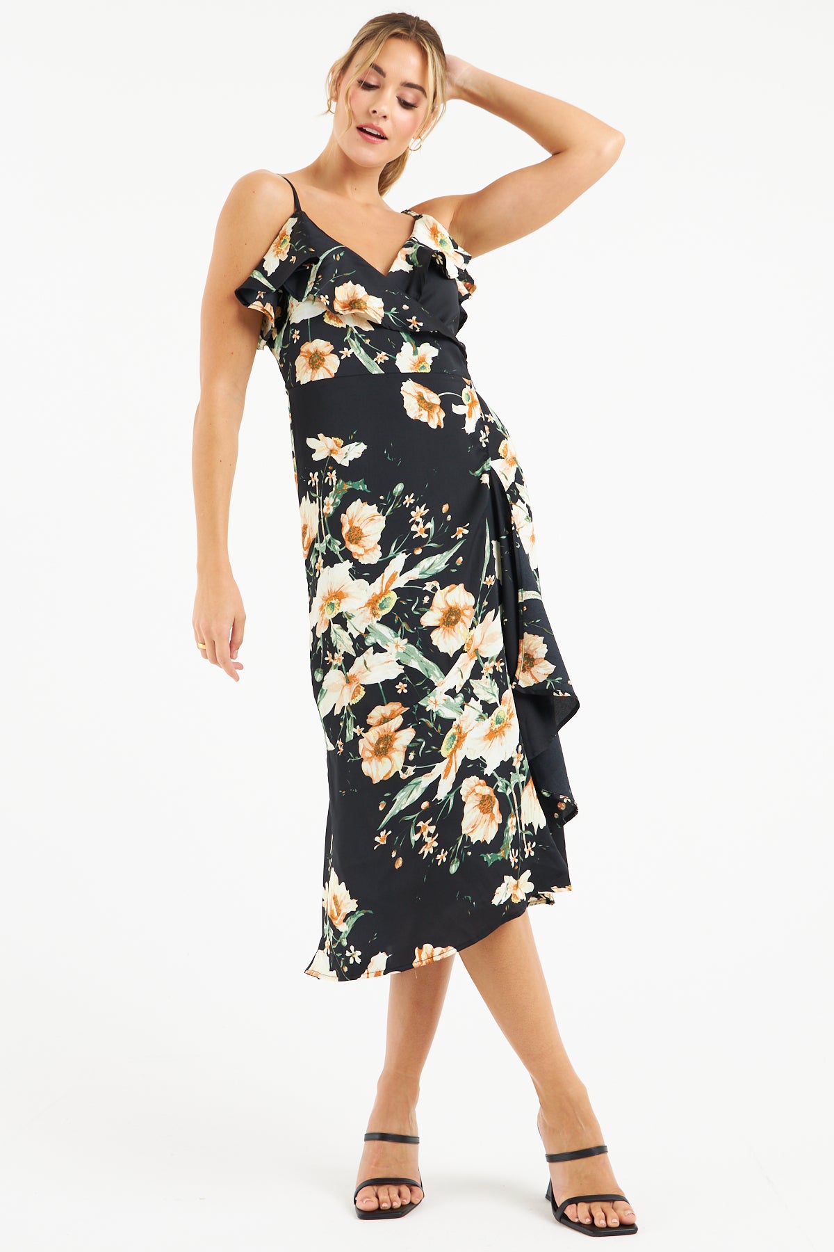 Lewie Wrap Dress (Black)