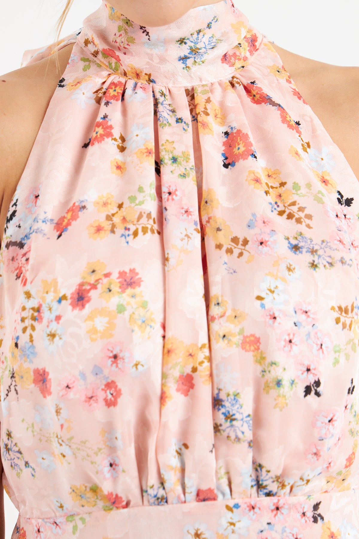 Pia Tiered Dress (Pink Floral)