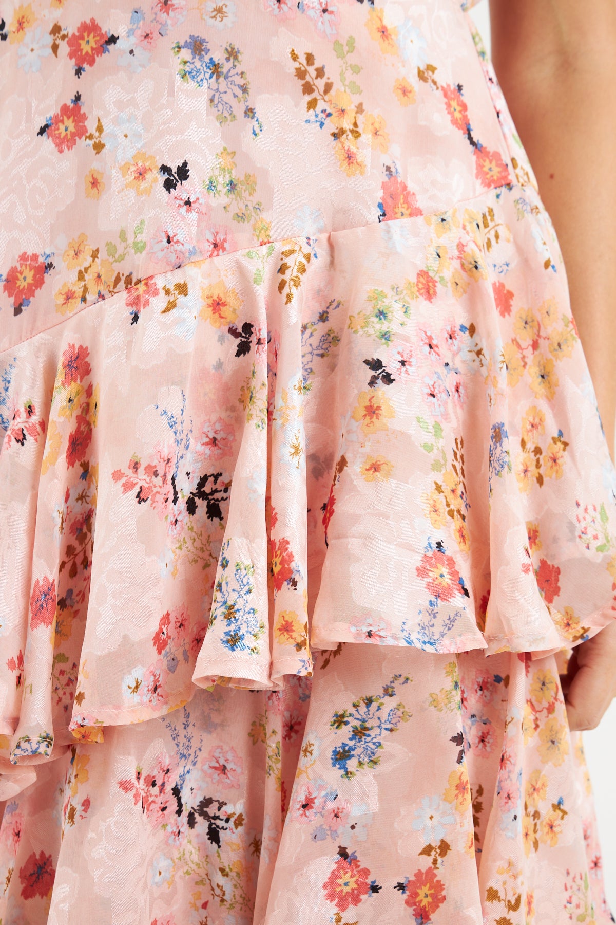 Pia Tiered Dress (Pink Floral)