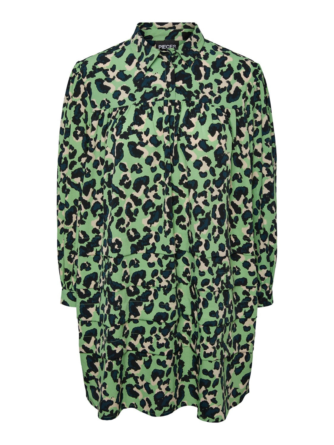 Meline Smock Dress (Grass Green/Leo)