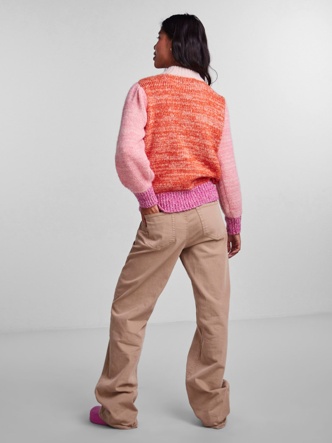 Felisia High Neck Jumper (Tangerine Tango)