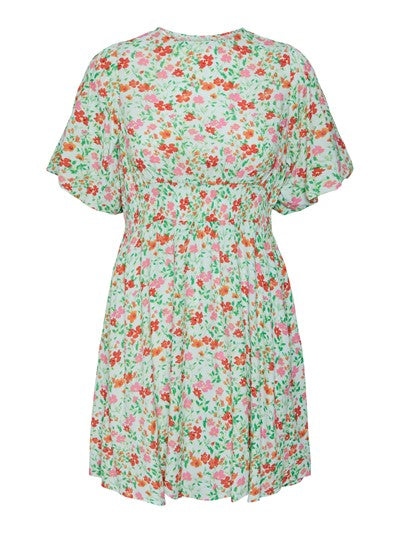 AVA DRESS (AQUA/FLOWER)