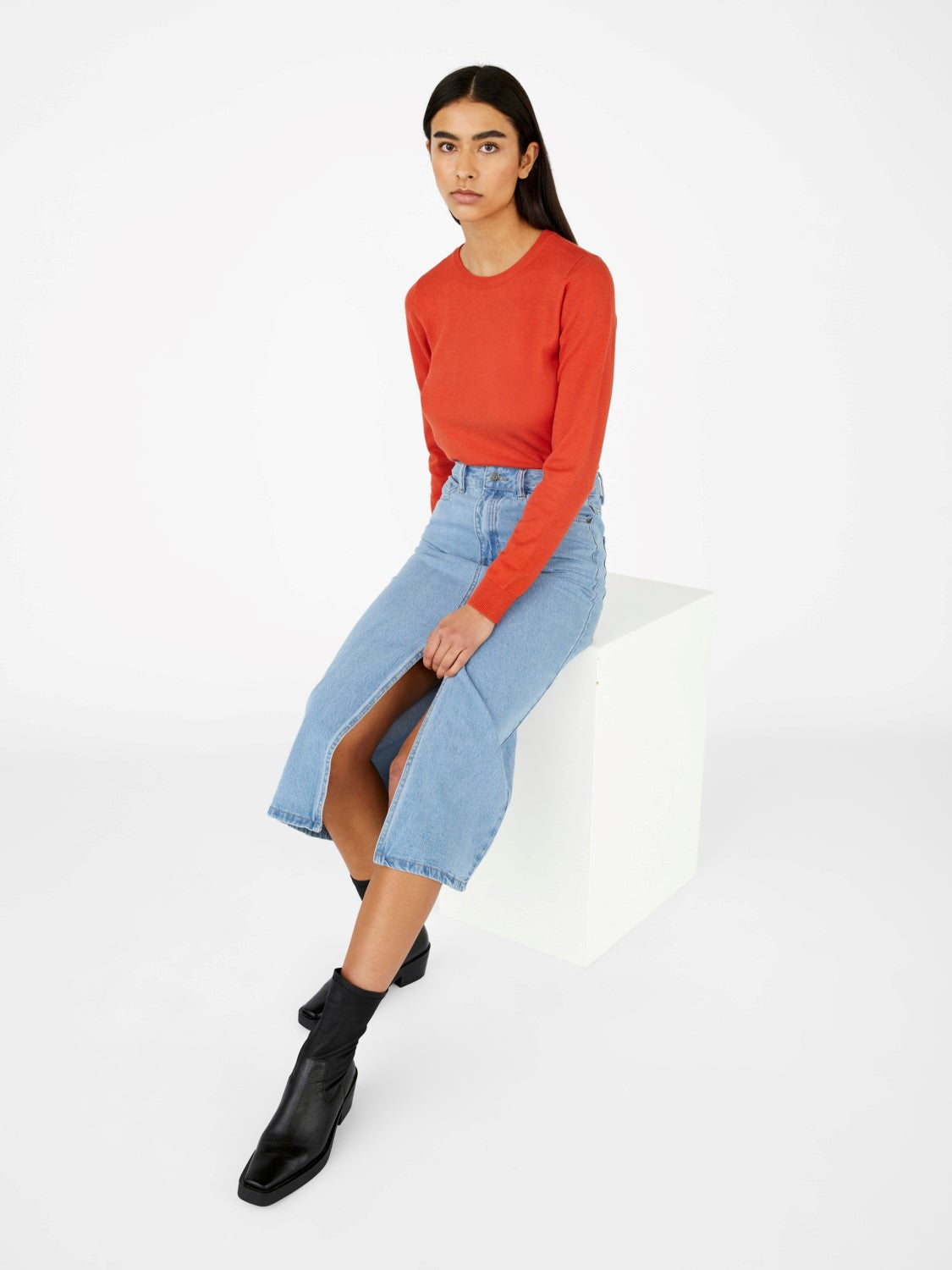 Patrizia High Waist Denim Skirt