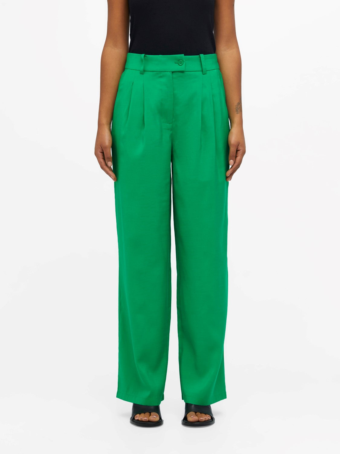 Jo High Waisted Trousers (Fern Green)