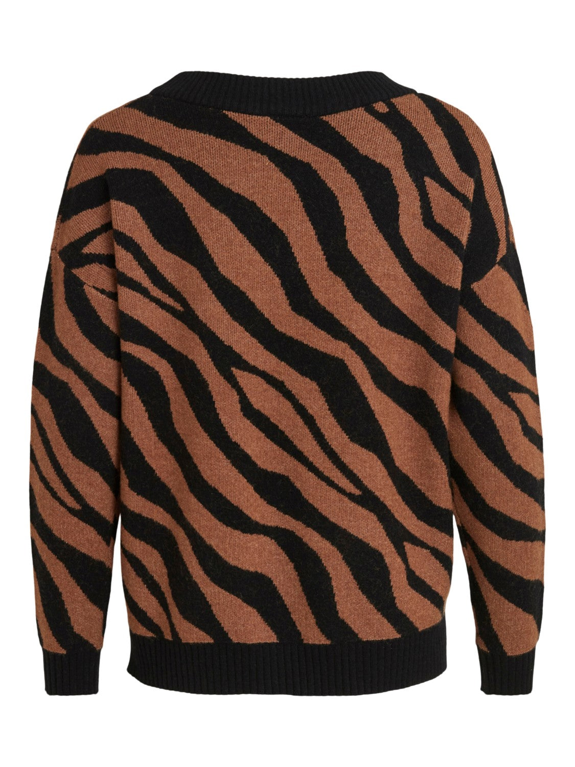 Vicky V-Neck Jumper (Animal Print)