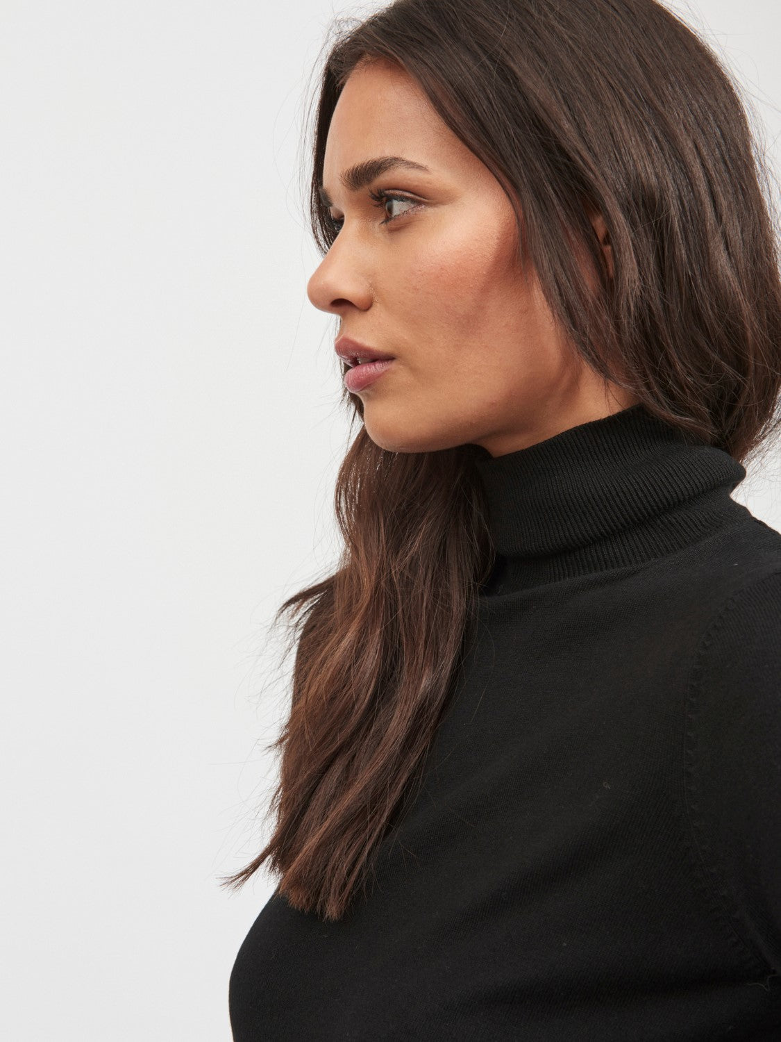 Black Polo Neck Jumper 