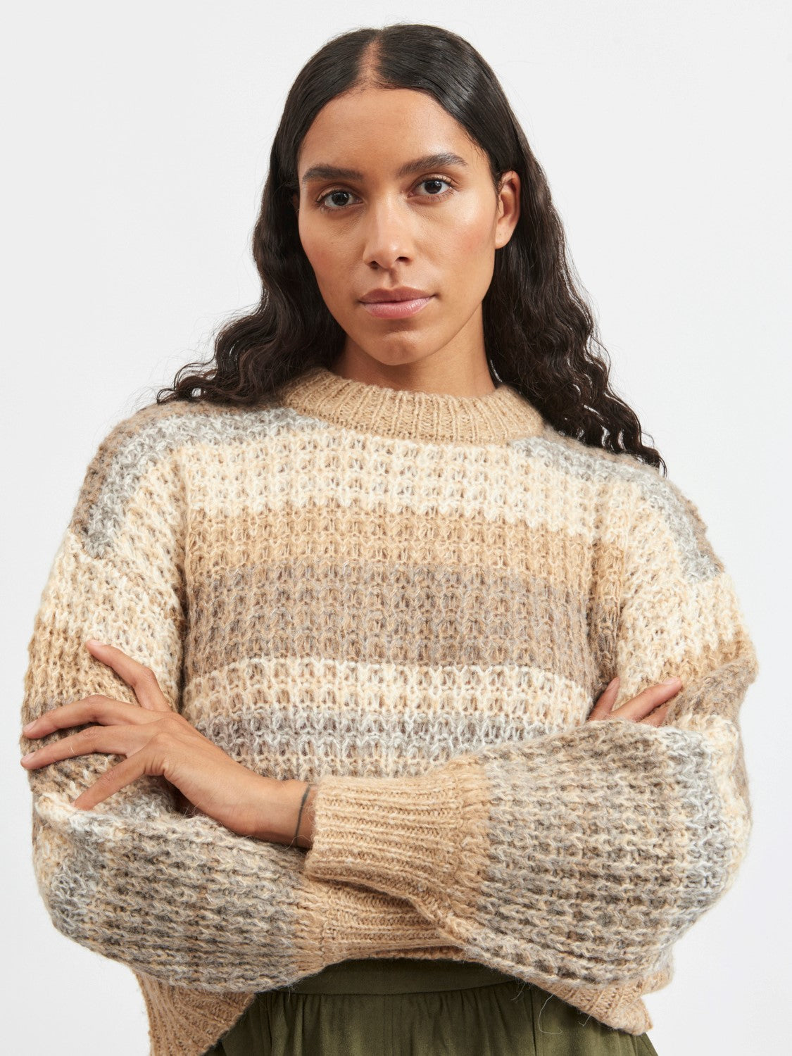 Viabril Round Neck Jumper (Beige)