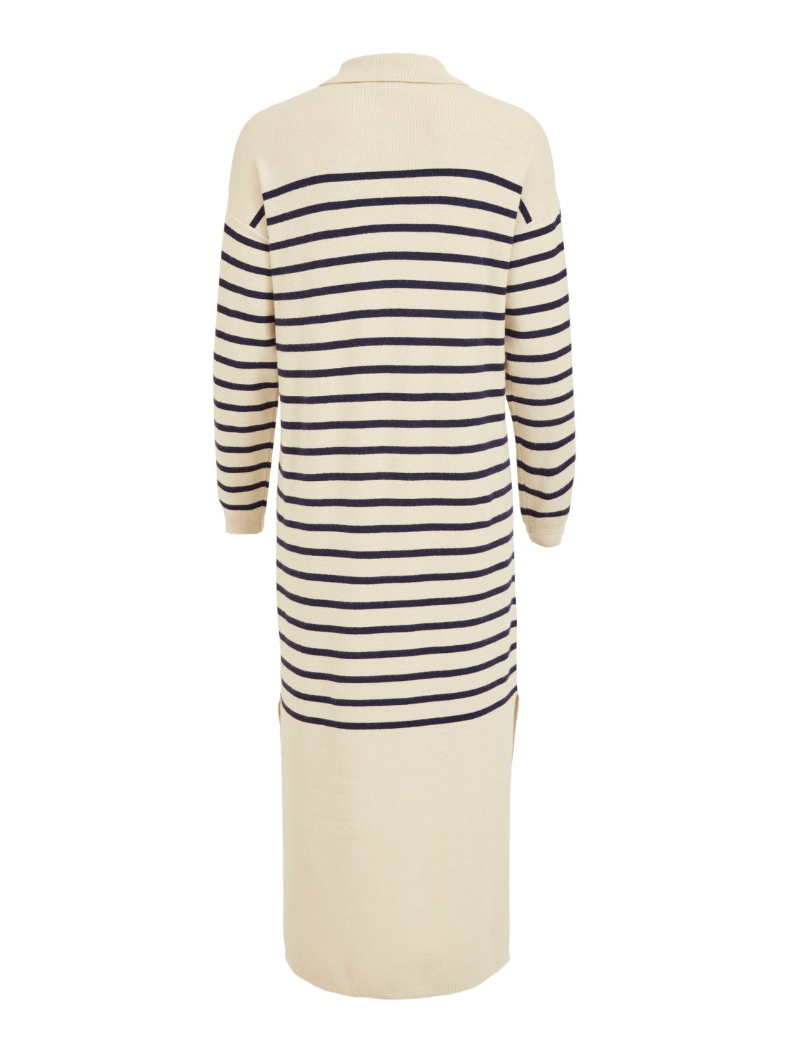 Melinia Knitted Polo Dress (Birch/Navy)