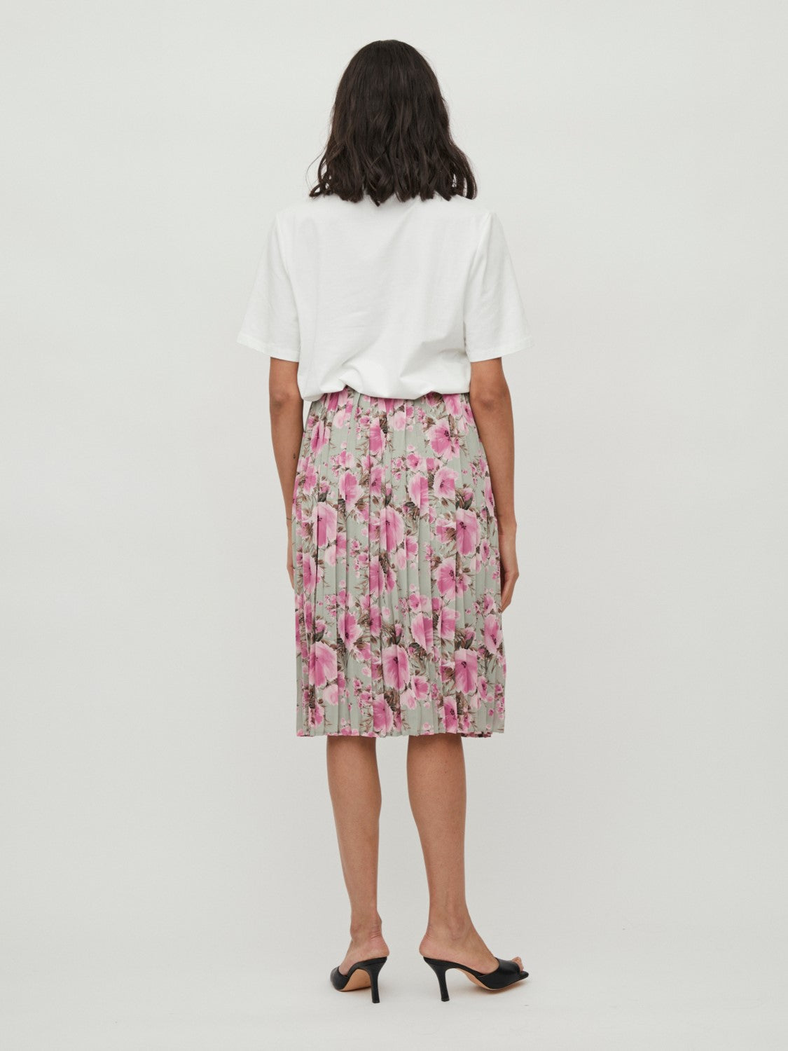 Clarette High Waist Midi Skirt (Sage)