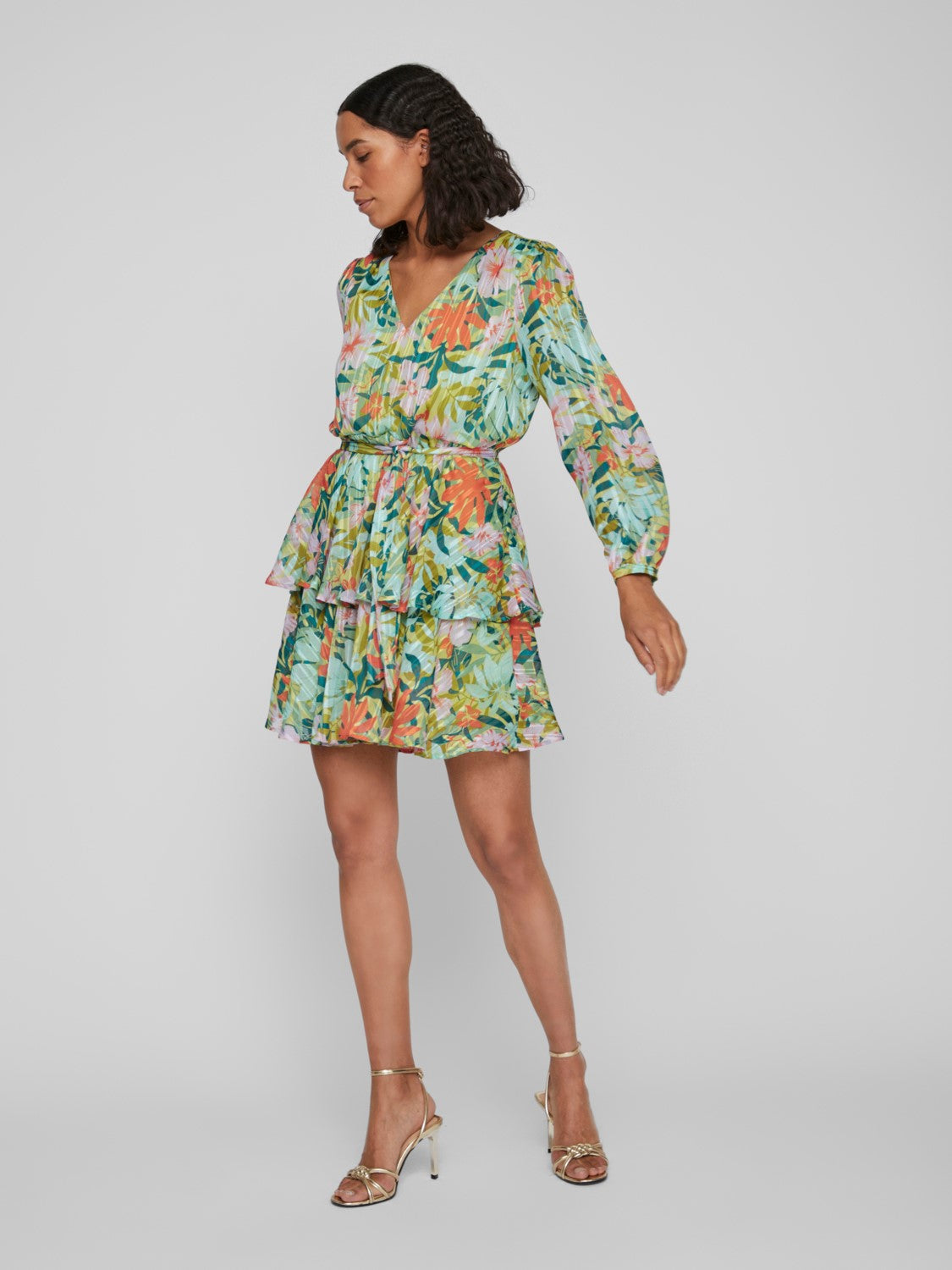 Parri Mini Dress (Jade Lime Tropical)